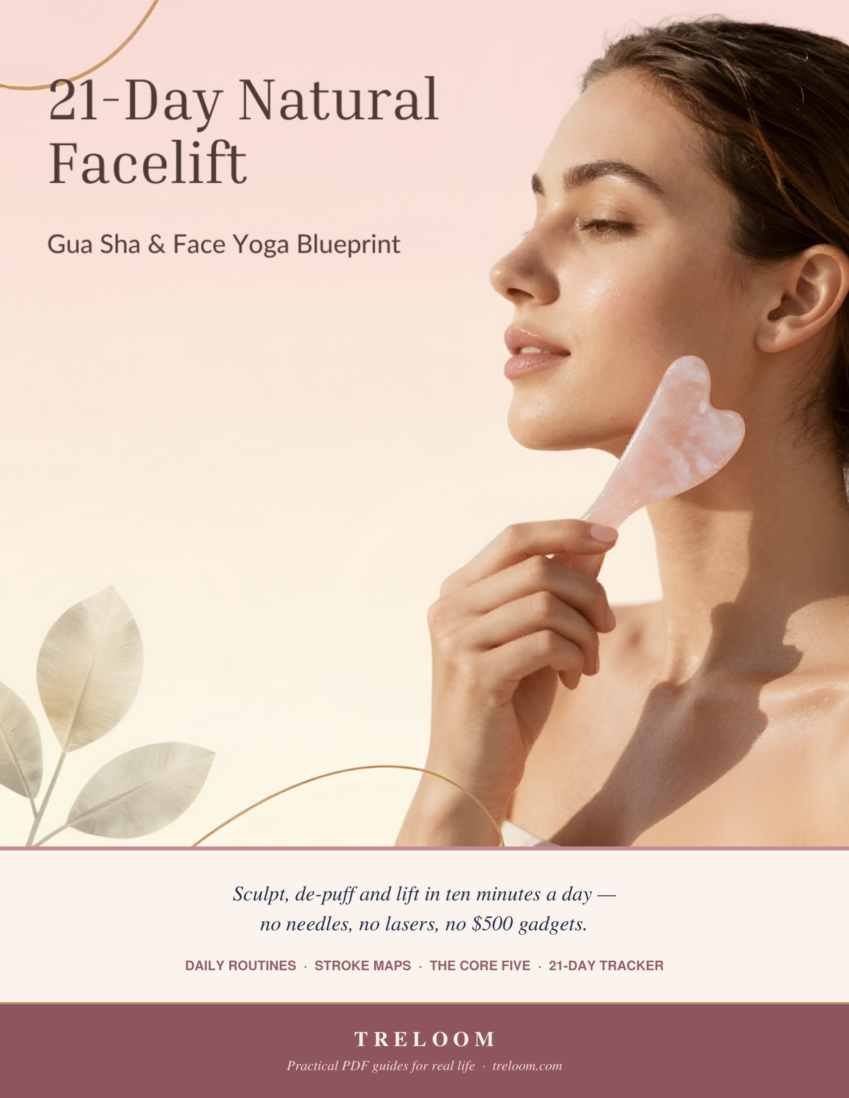 The 21-Day Natural Facelift: Gua Sha & Face Yoga Blueprint