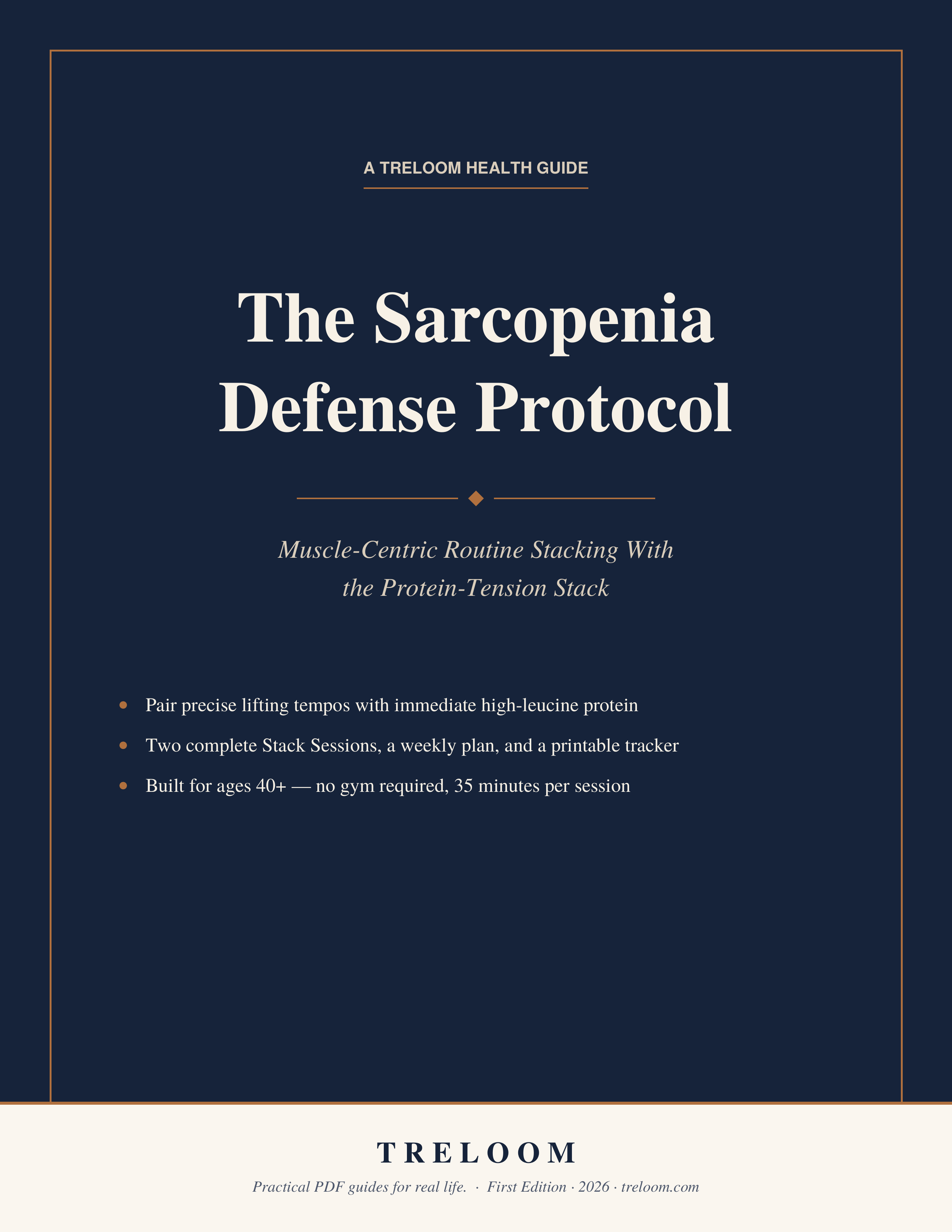 The Sarcopenia Defense Protocol: Preserve Muscle After 40 With the Protein-Tension Stack